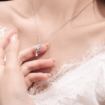 【銀蝶坊】夢幻星月項鍊女高級感輕奢小眾氣質心月鎖骨鏈閨蜜女友禮物