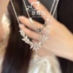 【銀蝶坊】月桂之光項鍊女穗穗平安水滴流蘇吊墜鎖骨鏈精緻時尚百搭款