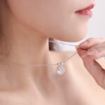 【銀蝶坊】月光之戀冰透圓珠蝴蝶結項鍊女 輕奢閃耀高顏值氣質百搭鎖骨鏈：圖片 4