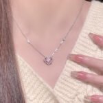 【銀蝶坊】愛心項鍊女輕奢小眾精緻氣質鎖骨鏈甜美百搭頸鏈約會送禮推薦