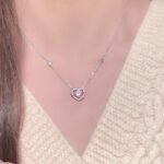 【銀蝶坊】愛心項鍊女輕奢小眾精緻氣質鎖骨鏈甜美百搭頸鏈約會送禮推薦：圖片 2